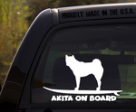 Akita on Board - Funny Dog Breed Decal Sticker for car or Truck Window