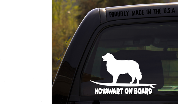 Hovawart on Board - Funny Dog Breed Decal Sticker for car or Truck Window