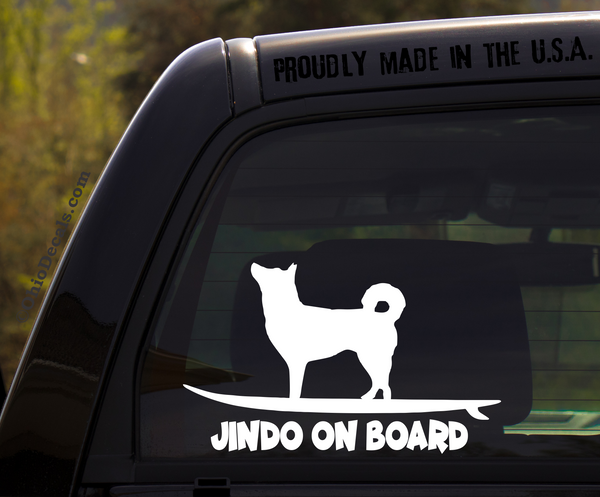 Jindo on Board - Funny Dog Breed Decal Sticker for car or Truck Window