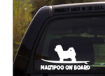 Maltipoo on Board - Funny Dog Breed Decal Sticker for car or Truck Window