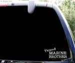 Proud Marine Brother - US military window sticker / decal