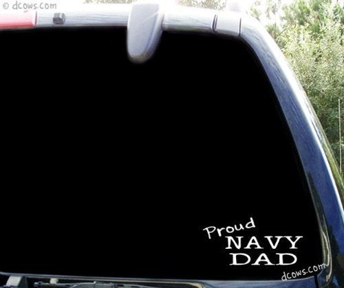 Proud Navy Dad - US military window sticker / decal