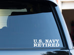 U.S. Navy Retired - US military window sticker / decal