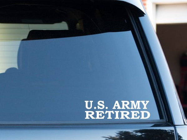 U.S. Army Retired - US military window sticker / decal – OhioDecals.com
