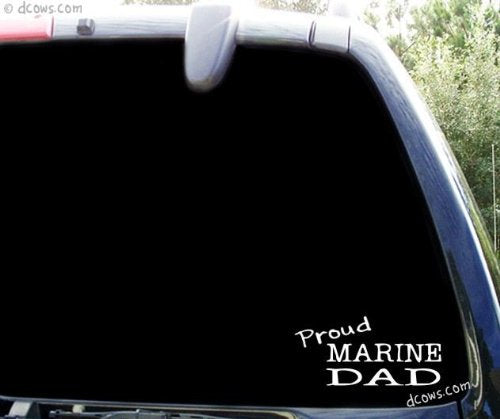 Proud Marine Dad - US military window sticker / decal