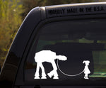 Girl Walking Robot - Star Wars Window Sticker/Decal