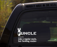 Funcle (Fbomb) Definition - Funny Uncle Sticker/Decal