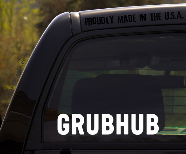 Grubhub delivery Driver winow Sticker Sign / Decal