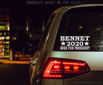 Bennet 2020 Decal / Michael Bennet for President Decal Sticker for Bumper Window