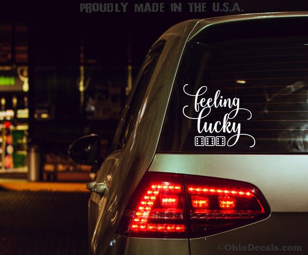 Feeling Lucky Bunko Decal/Funny Bunko Sticker for Car Truck Bumper or Window