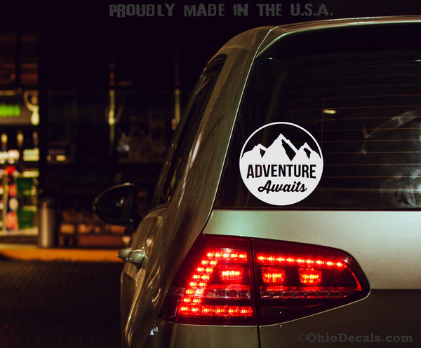 Adventure Awaits vinyl decal / sticker for truck jeep 4x4 suv car