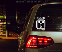 Flux Capacitor / funny future decal applied to the back window of car or truck