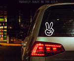 Hand with Peace Sign decal / car truck window or laptop sticker