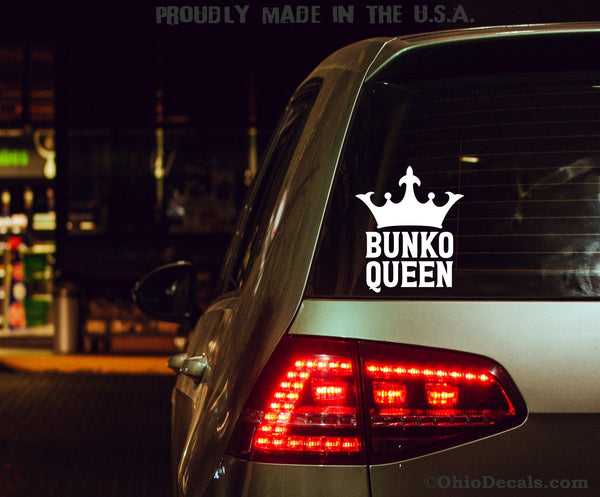 Bunko Queen Decal/Funny Bunko Sticker for Car Truck Bumper or Window